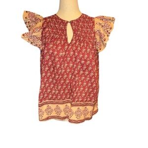 Sea New York Red Boho Top